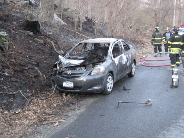 Car fire Haines road